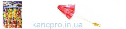 Игра M 3013 (1200шт) на запуске, парашют,фигурка,в кульке,20шт на листе,28-42,5-1,5см