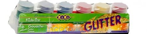 Гуашь 6цв.*20мл. GLITTER ZB.6691