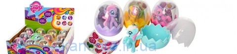 Фигурка 2205B (432шт) LP, лошадка4,5см-брелок9см, в яйце 9,5см,12шт в дисплее, 24,5-18,5-6,5см