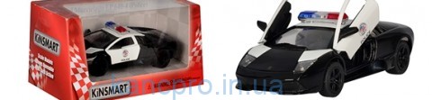 Машинка KT 5317 WP (24шт) металл,инер-я,полиция,12-4-5см,1:36,откр.двери,рез.колеса,в кор,16-7,5-8см