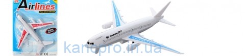Самолет DYB168-269 (240шт) 18,5см, 2цвета, на листе,18,5-25,5-3см