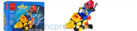 Конструктор BRICK 1211 (320шт) подводный катер, 29 дет, в кор-ке, 9,5-7-4,5см