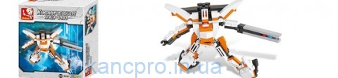Конструктор SLUBAN M38-B0383 (90шт) космическая серия, робот, 106дет, в кор-ке, 16,5-14-4,5см