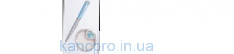 Набор подарочный "Crystal":ручка шар.+крючек для сумки, синий LS.122028-02