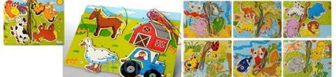 Деревянная игрушка Шнуровка MD 0916 (120шт) 8 видов, в кульке, 30-22-1см