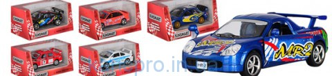 Машинка KT 5072 W (24шт) металл,инер-я,12см,1:32-1:36,рез.колеса,отк.двер,6видов,в кор-ке,16-7,5-8см