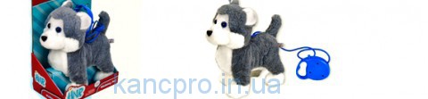 Мягкая игрушка Кращий друг PL8201 (12шт) Хаски на поводке, лает, ходит, виляет хвостом,в коробке 22*