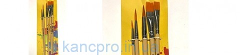 Набор кистей нейлон АВ-5 ТМ"Peppy Pinto" 5шт (3кругл.5плоск)