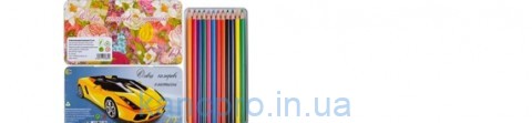 Карандаш 12 цветов Metal elastico "С" 2вида (8829)