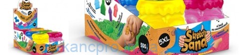 Песок кинетический "STRETCH Sand"мегарастяжка 500гр в банке Danko Toys (STS-05)