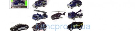 Машина метал. 7629 (288шт/2) "АВТОПРОМ",1:64,8 видов, в кор. 8*5*5см