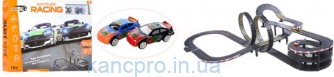 Трек JJ-32-2 (6шт) 901см, 130-110см, машинка2шт7см, 1:64, пульт 2шт, от сети, в кор-ке,64,5-44,5-8см