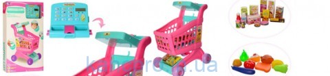 Тележка  XS-18059A (10шт) 50см,кас.аппар20см(от карточ),калькул,продук,24пр,муз,св,бат,кор,42-67-8см