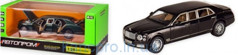 Машина метал 7694 (M929F-1) (12шт/2) "АВТОПРОМ"1:24 Bentley ,2 цвета, батар,свет,звук,двери откр.,в