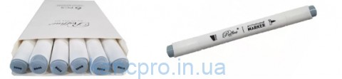Скетч-маркер двухсторонний Marco Raffine 7800-6CB/05ВG Blue grey 5 (уп 6)