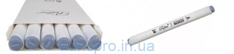 Скетч-маркер двухсторонний Marco Raffine 7800-6CB/05CG Cool grey 5 (уп 6)
