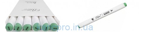 Скетч-маркер двухсторонний Marco Raffine 7800-6CB/326G Jape green (уп 6)
