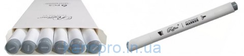 Скетч-маркер двухсторонний Marco Raffine 7800-6CB/05GG Green grey 5 (уп 6)