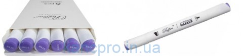 Скетч-маркер двухсторонний Marco Raffine 7800-6CB/826R Aster Tataricus (уп 6)