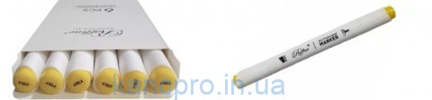 Скетч-маркер двухсторонний Marco Raffine 7800-6CB/107Y Lighting yellow (уп 6)