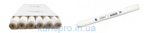 Скетч-маркер двухсторонний Marco Raffine 7800-6CB/211Y Grayish yellow (уп 6)