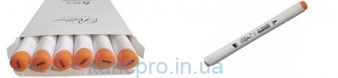 Скетч-маркер двухсторонний Marco Raffine 7800-6CB/608Y Orange (уп 6)