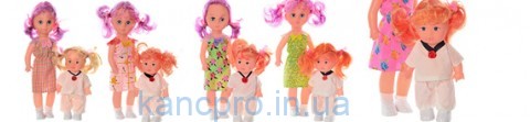 Кукла 1082 (72шт) Софийка и Марийка, 28см и 17см, звук, 5 видов, 2шт в кульке, 18-42-4см