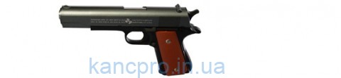 Пистолет 0144/1911 (36шт) металл, на пульках, 22см, в кульке, 17-27-3,5см